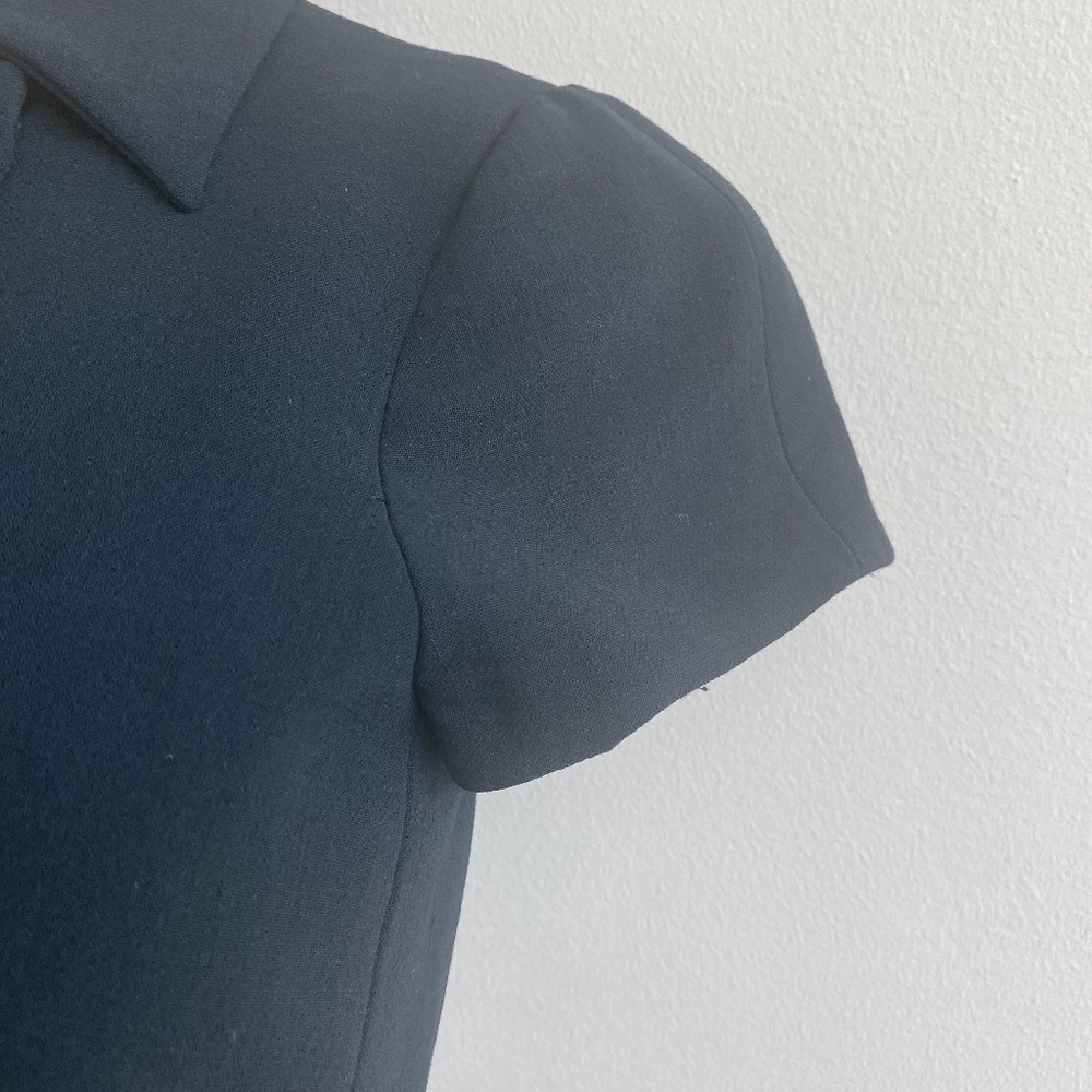 Worth Petites 2 Black Wool Stretch Short Sleeve - Picture 5 of 8